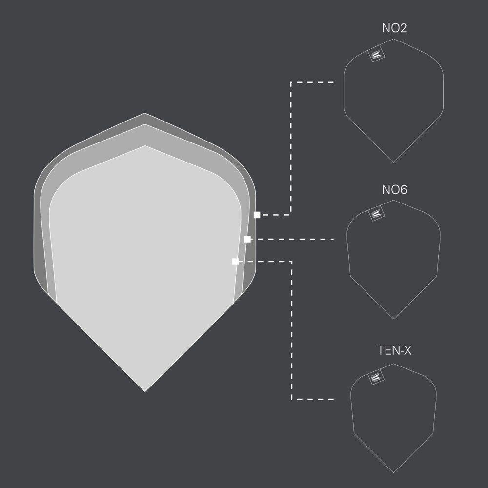 Target Flights Größen