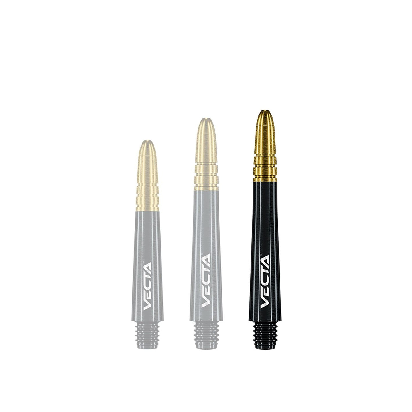 Winmau Vecta Shafts - Schwarz Gold
