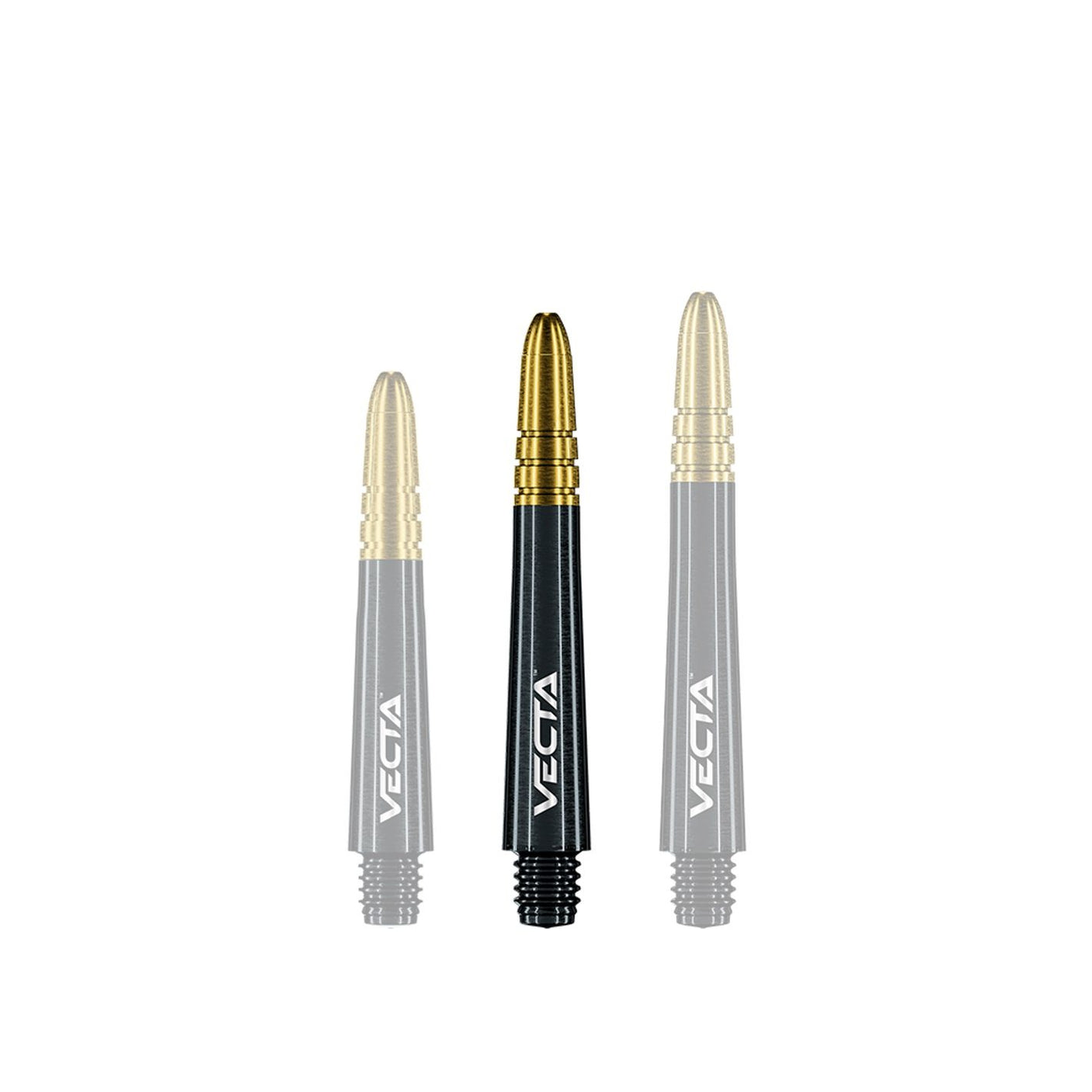 Winmau Vecta Shafts - Schwarz Gold