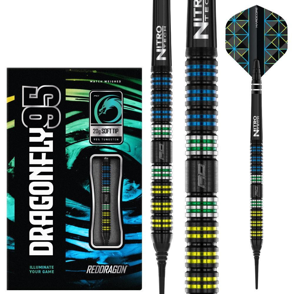 Red Dragon Dragonfly black parallel Softdarts