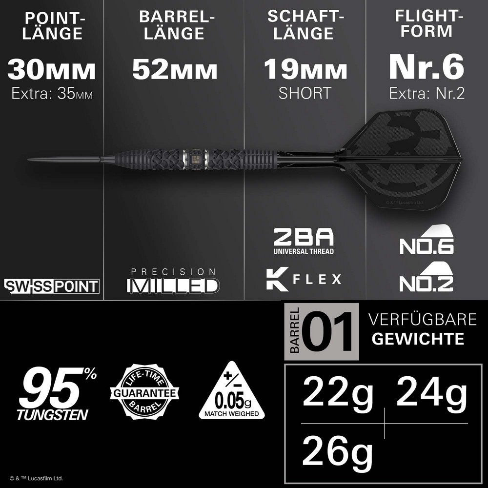 Target Star Wars Darth Vader 95 % Steeldarts