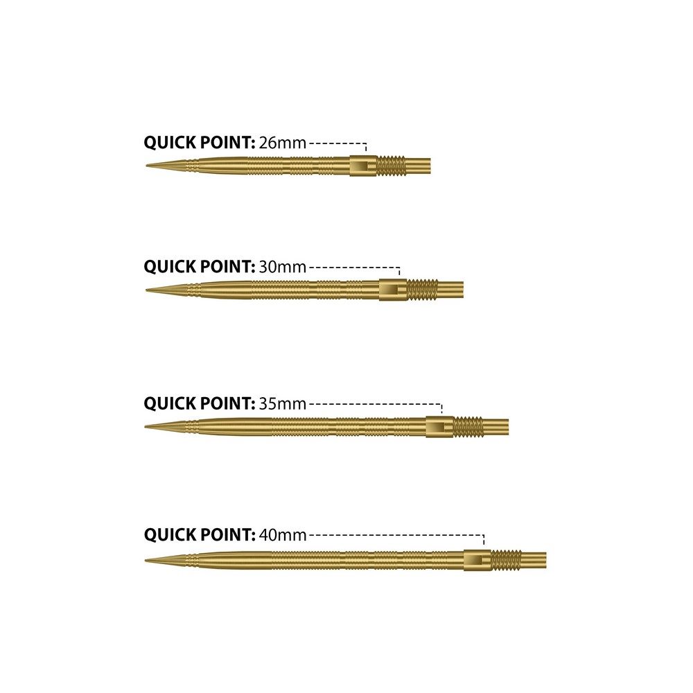Harrows Quick Point Micro Grip Gold