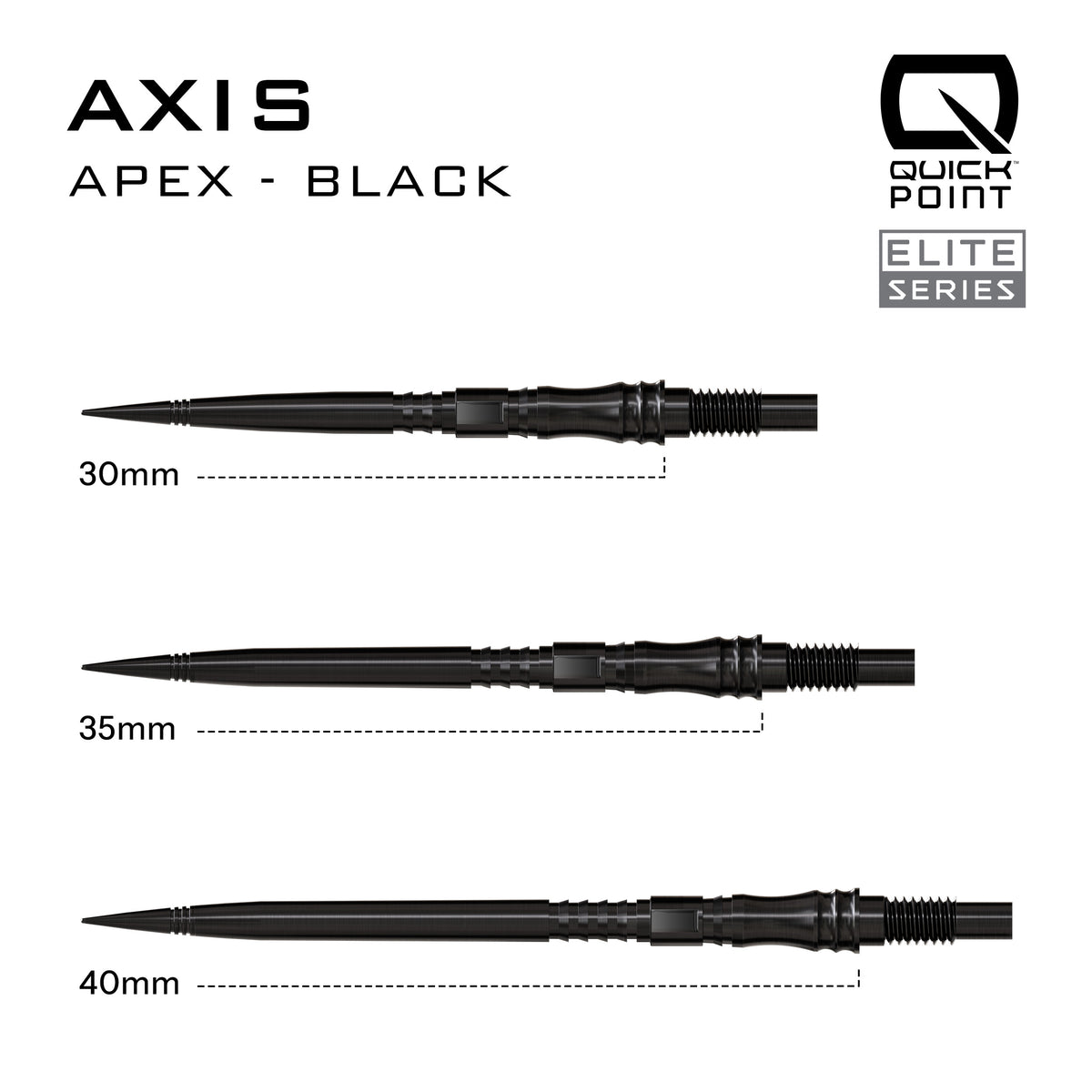 Harrows Apex Axis Quick Points - Schwarz