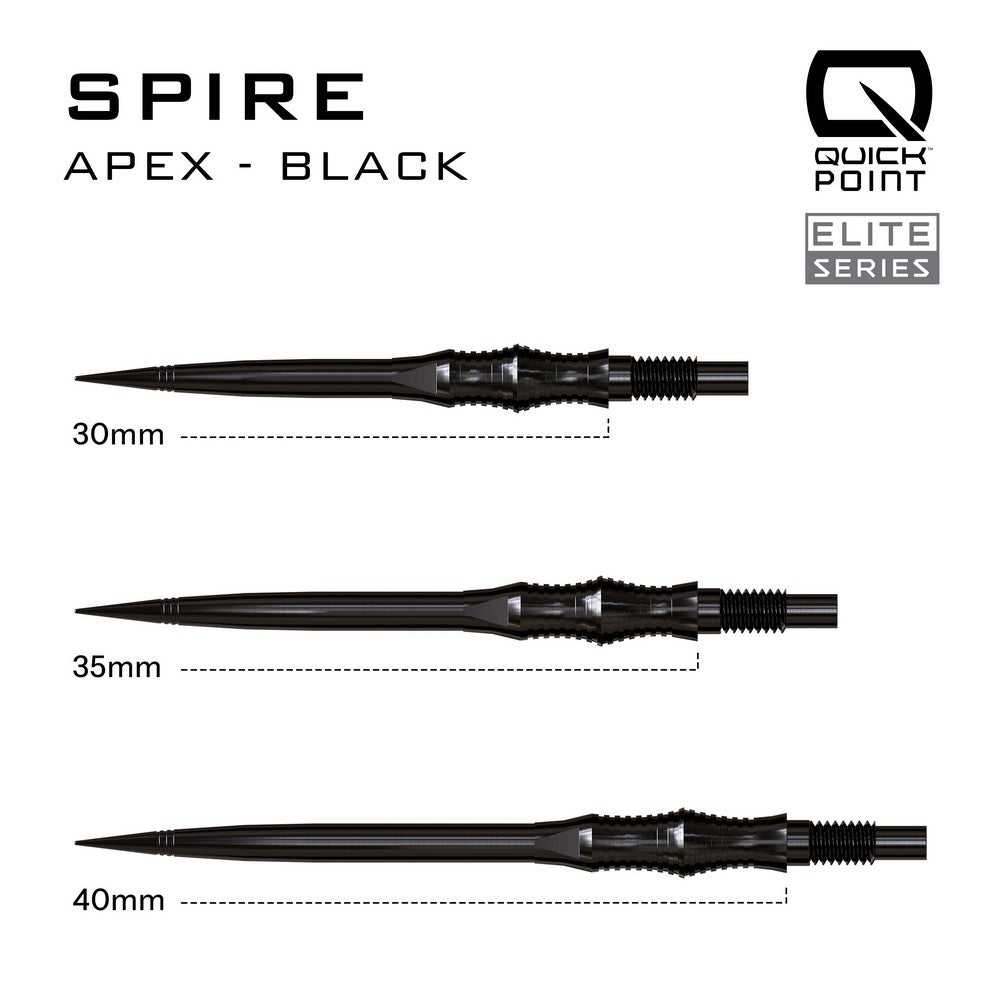 Harrows Apex Spire Quick Points - Schwarz