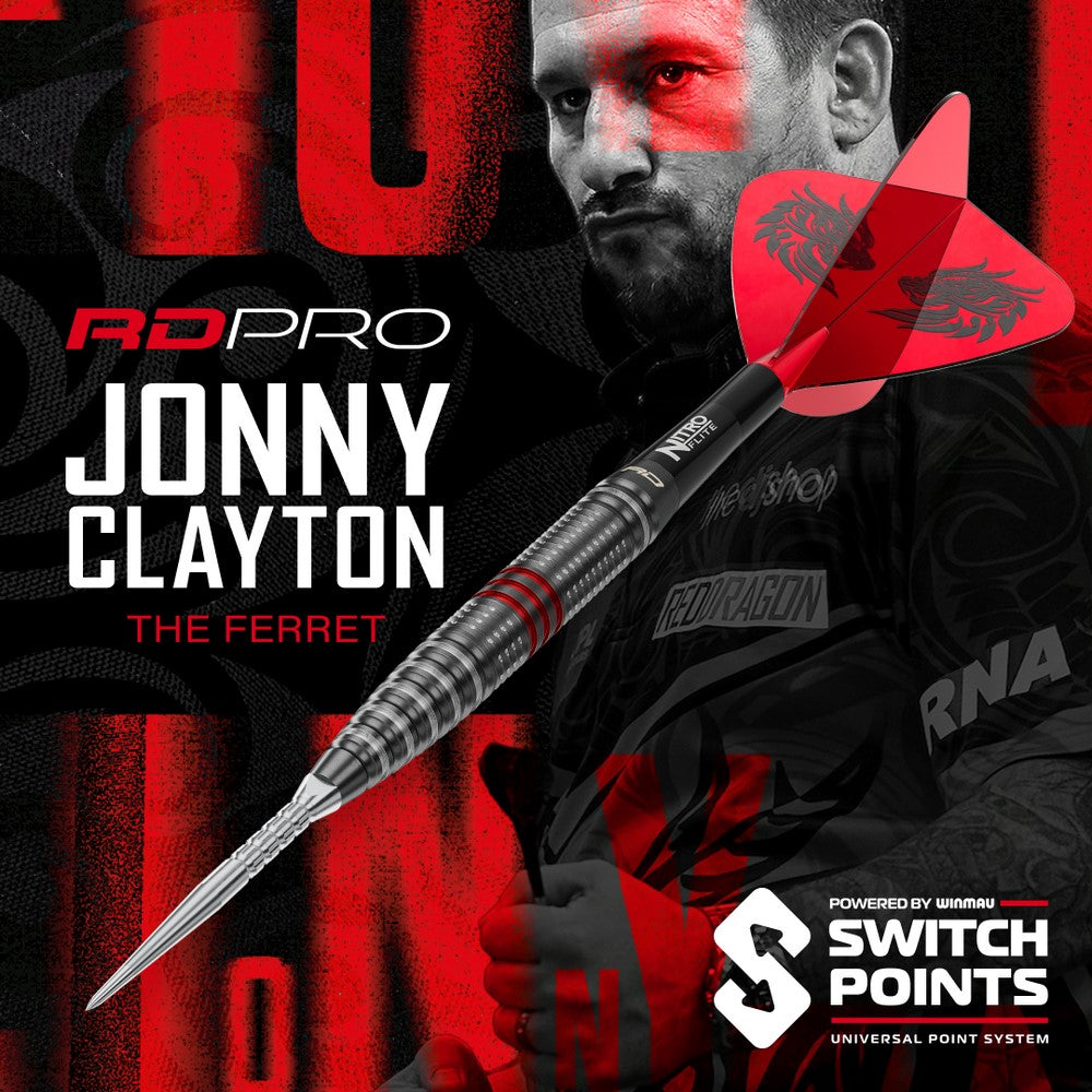 Red Dragon Jonny Clayton RD-PRO Switch Point Steeldarts