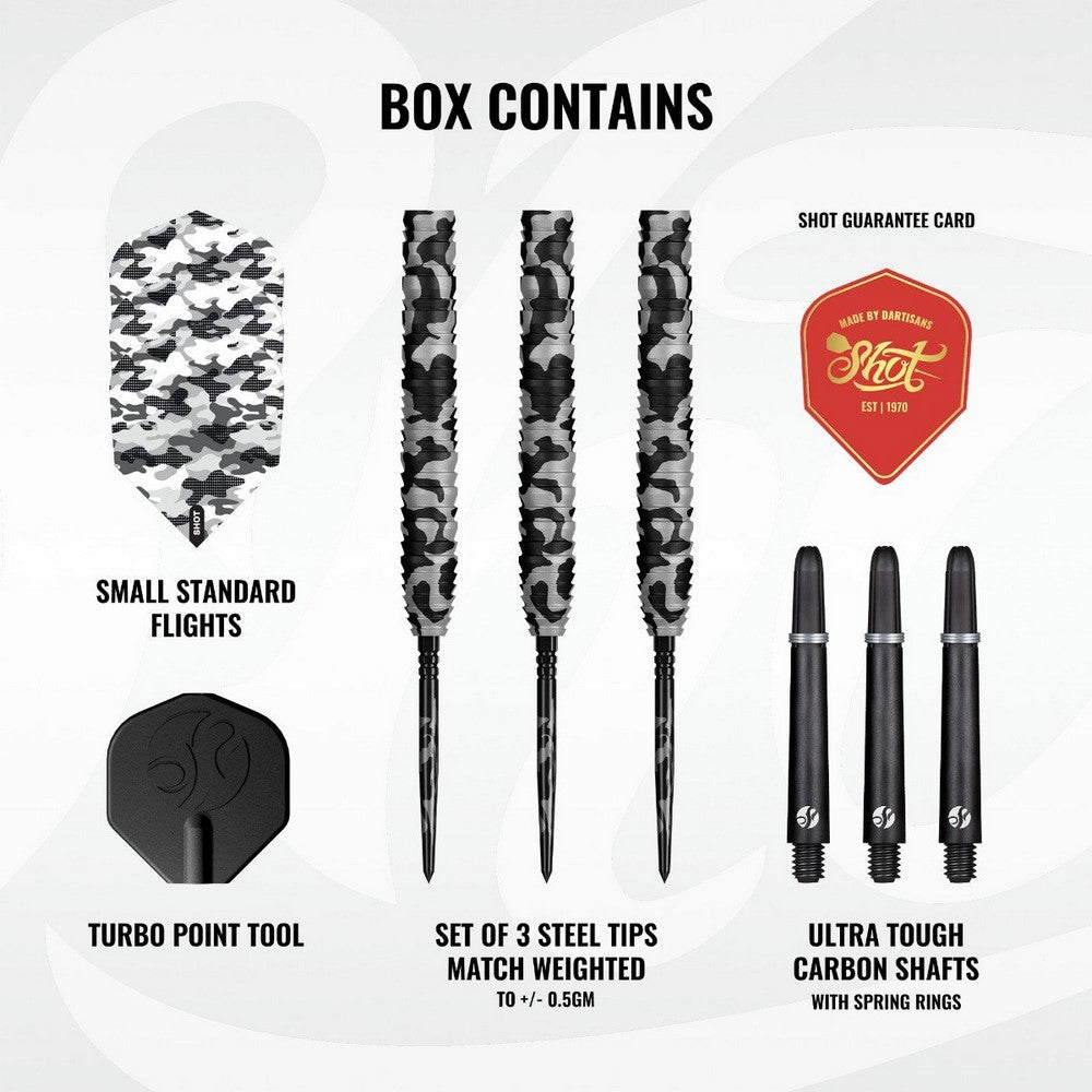 Shot Camo Polar 90% TP Steeldarts