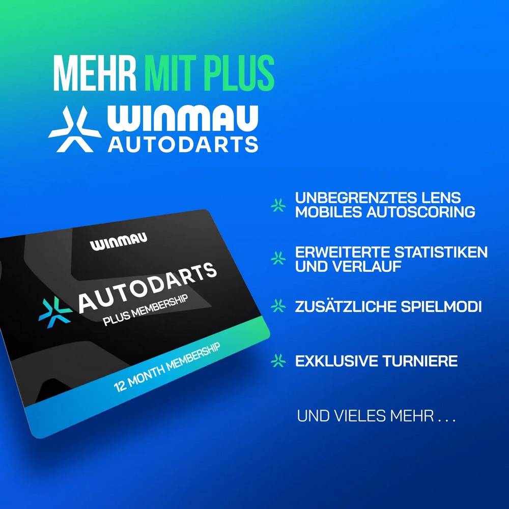 Winmau Autodarts Lens Stativ & 12 Monats Abo