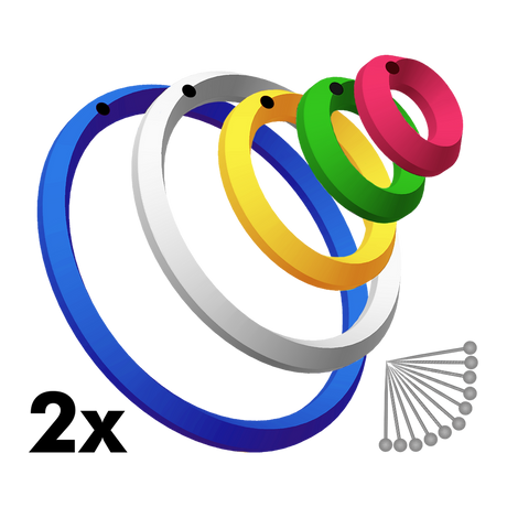 Practice rings Peter Wright