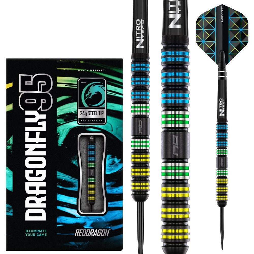 Red Dragon Dragonfly black parallel Steeldarts