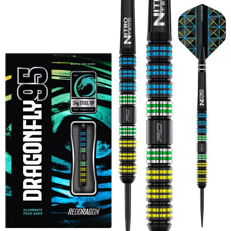 Red Dragon Dragonfly black parallel Steeldarts