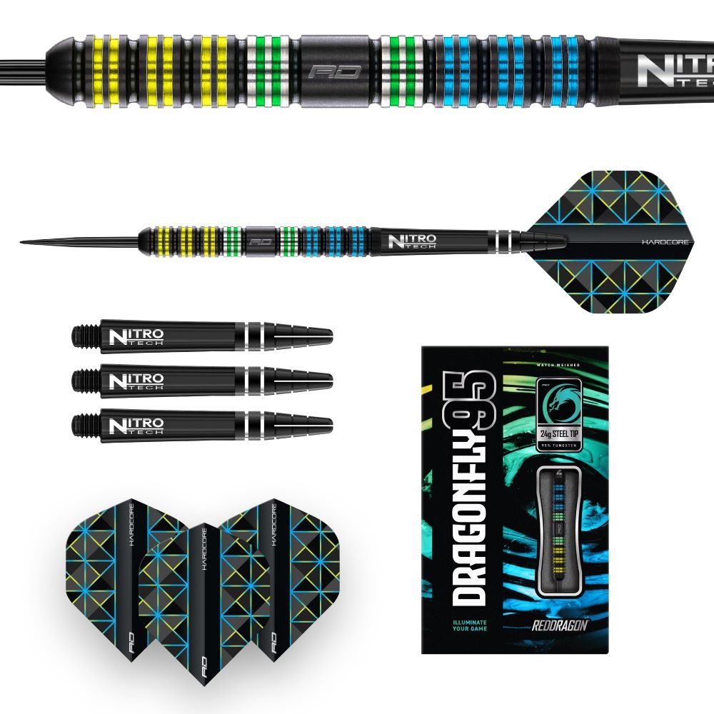 Red Dragon Dragonfly black parallel Steeldarts
