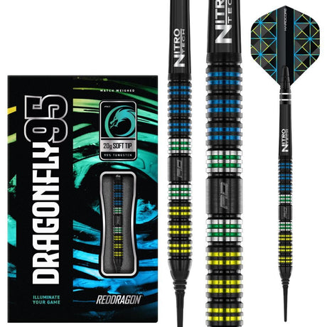 Red Dragon Dragonfly black parallel Softdarts