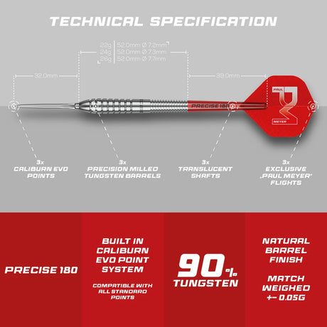 Precise180 Paul Meyer Steeldarts