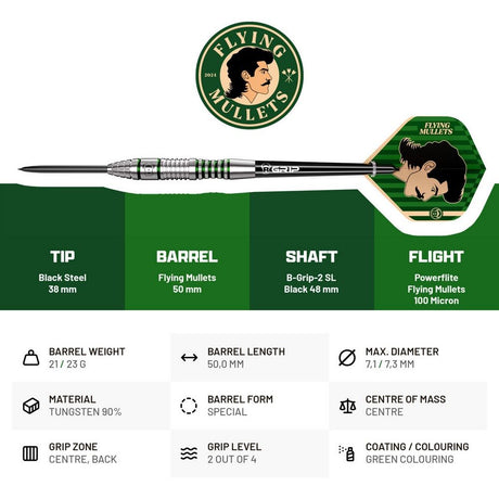 Bulls Flying Mullet Steeldarts
