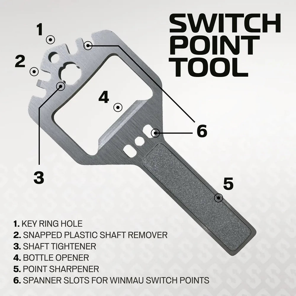 Winmau Switch Points Wave Silber