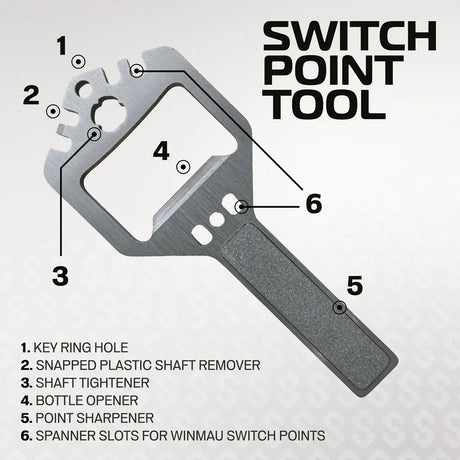 Winmau Switch Points Wave Silber