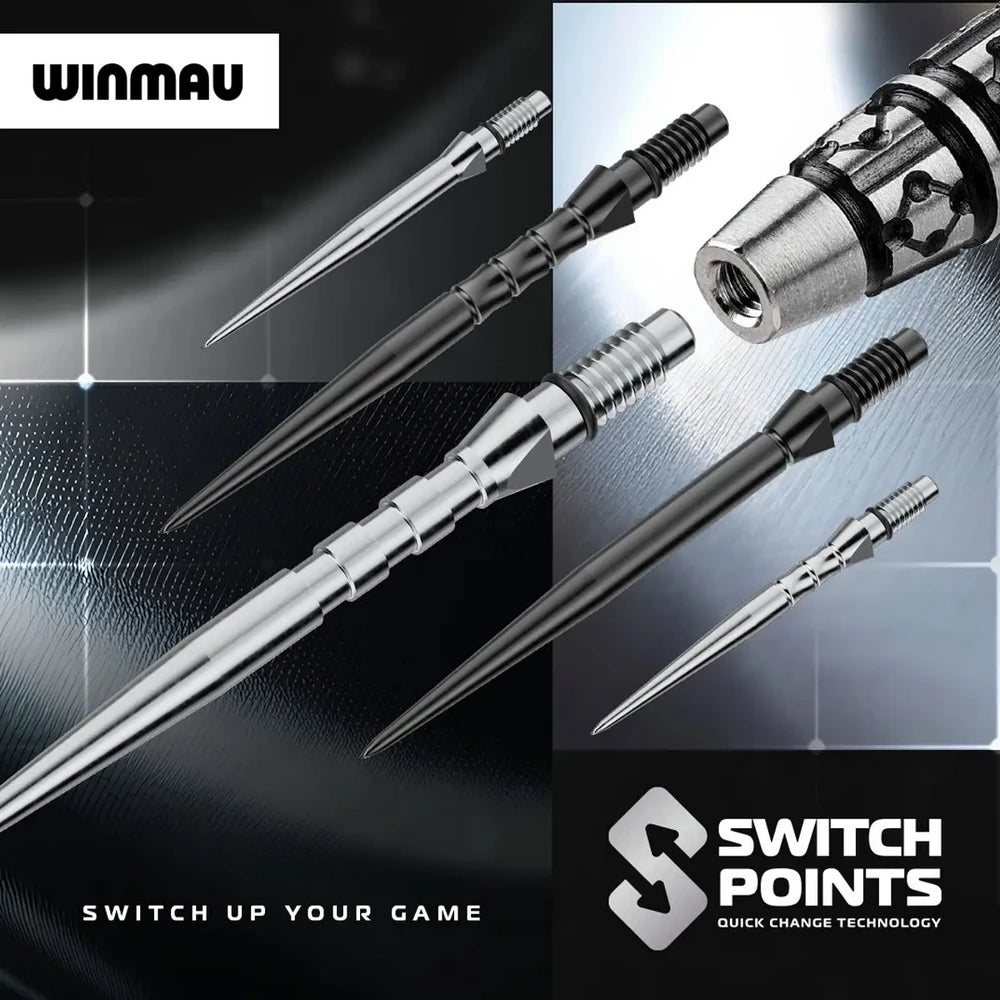 Winmau Switch Points Wave Silber
