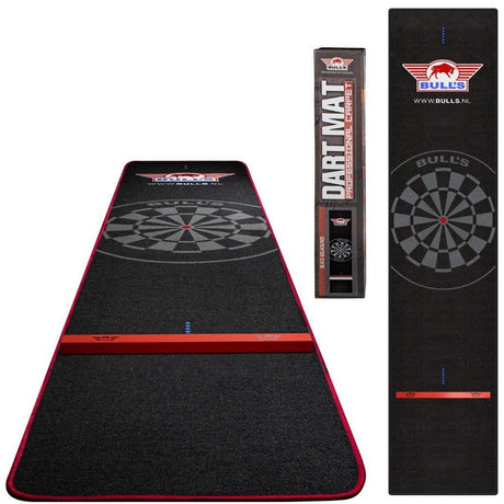 Bulls NL Teppich Schwarz rot mit Oche