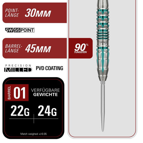 Targer Japan Black Marque Pierce Steeldarts