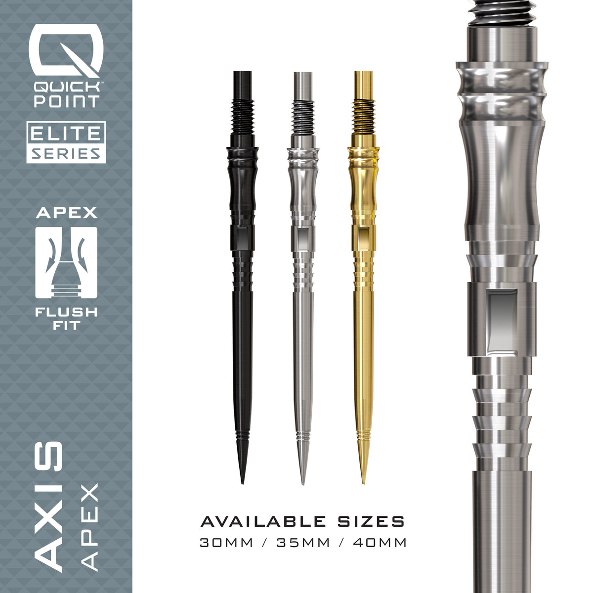 Harrows Apex Axis Quick Points - Schwarz