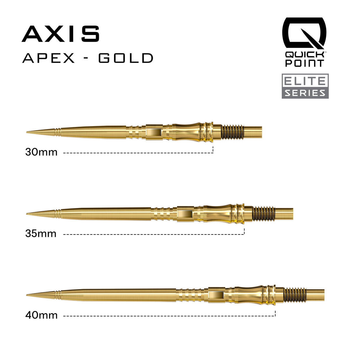 Harrows Apex Axis Quick Points - Gold