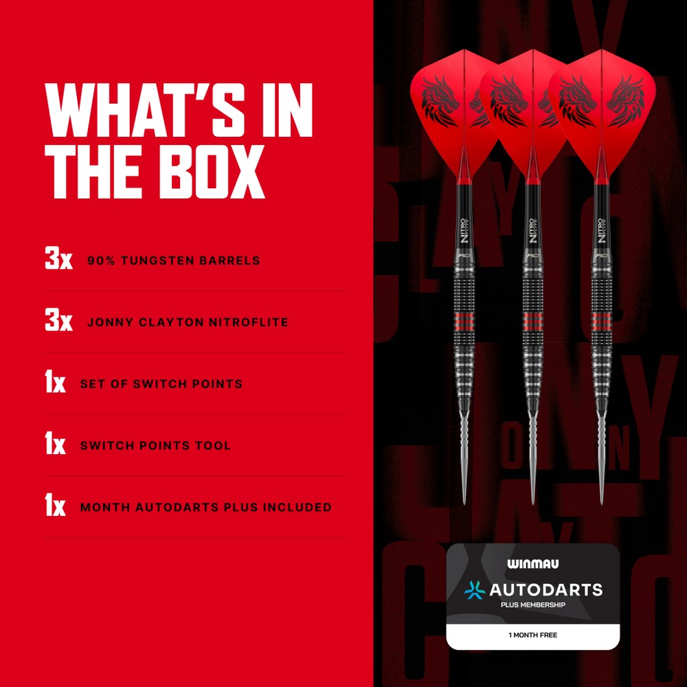 Red Dragon Jonny Clayton RD-PRO Switch Point Steeldarts