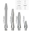 BULL´S Simplex Aluminium Shaft - silber